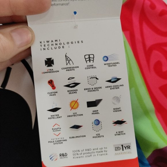 Kiwami Triathlon AQUARUSH SLEEVED SWIMSKIN Black Pink Rainbow Swimming Suit M - Picture 10 of 11